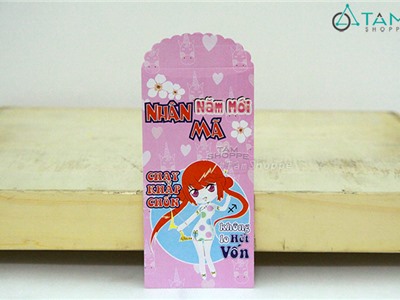 Combo 2 xấp Bao lì xì Tết Màu hồng Nhân Mã